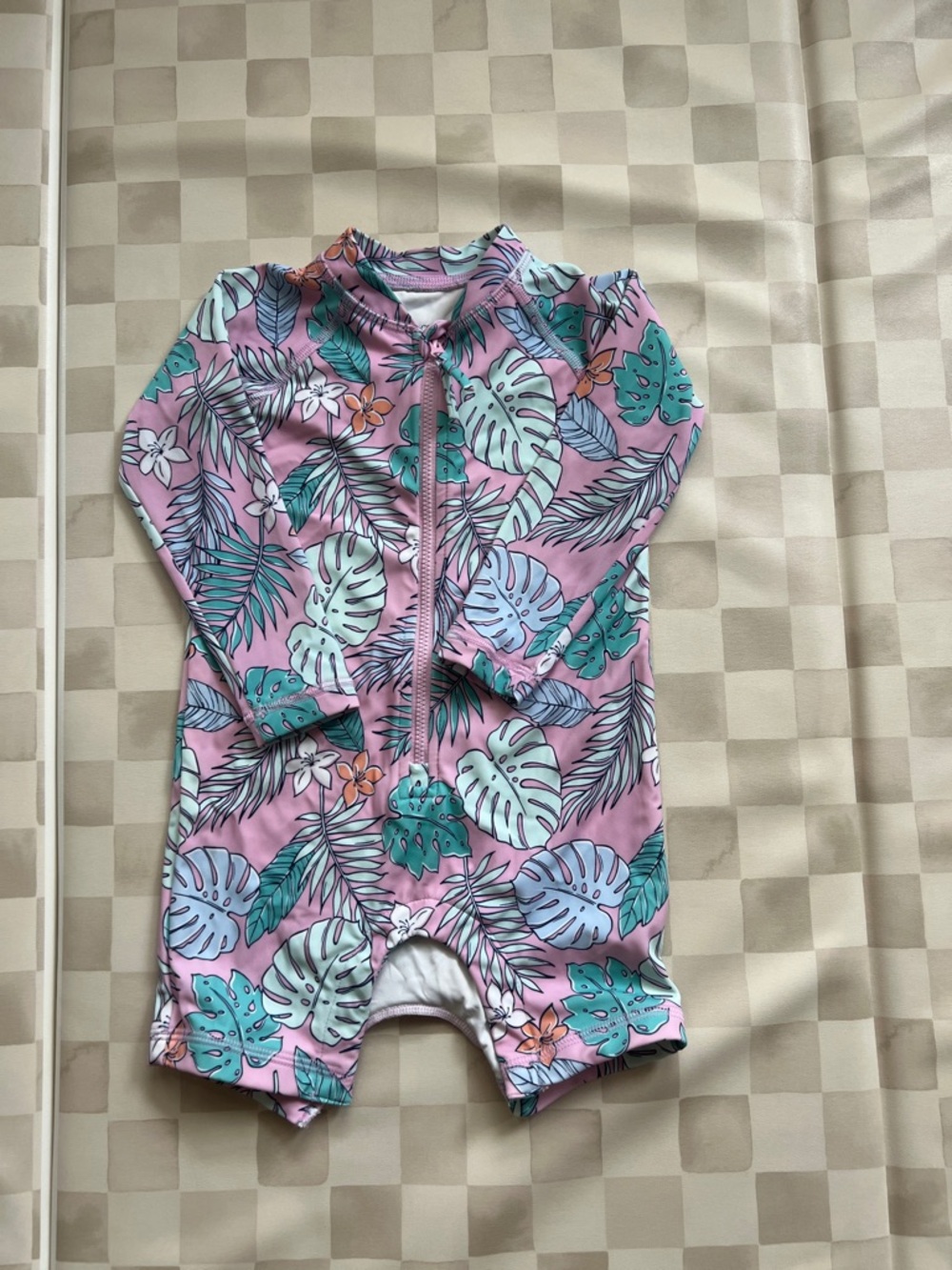 Quince Toddler Zip Up Rash Guard Swimsuit, 18-24 mo